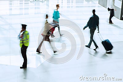 Traveling people at the airport