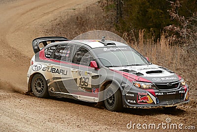 Travis Pastrana racing in Rally America