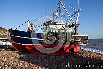 Trawler fishing boat industry Hastings England