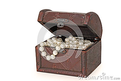 Treasure Chest, Pearls, Gold Coin CLIPPING P