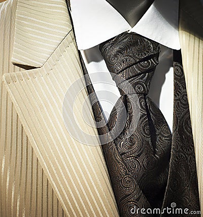 Trendy cream colored wedding tuxedo