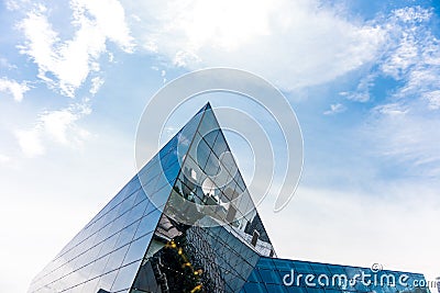 Triangle glass modern building