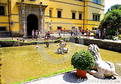 Trick Fountains Tours at the Castle Hellbrunn