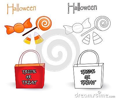 Trick or treat bag and candies