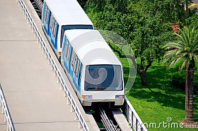 Trolley people mover tram at airport