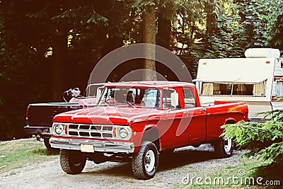 Truck and Camping Trailer