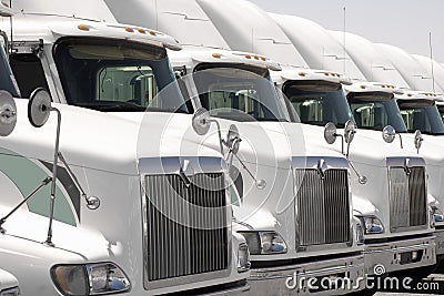 Truck Fleet Trucks in a row
