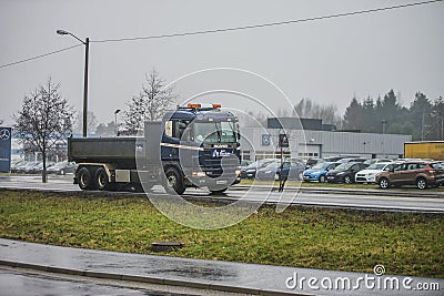 Truck on the road