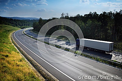 Truck on the road