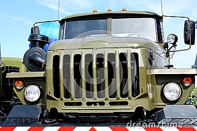 Truck of the Russian army, front view