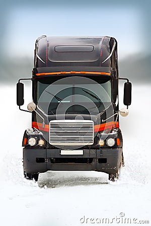 Truck on winter road 2