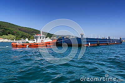 Tug boat and barge