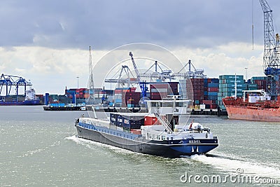 Tugboat in Port of Rotterdam.