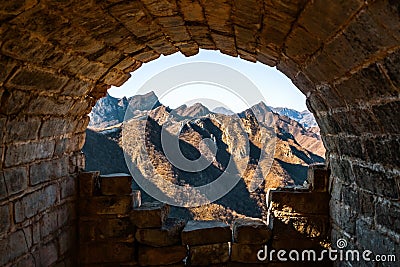 Tunnel in the Great Wall of China