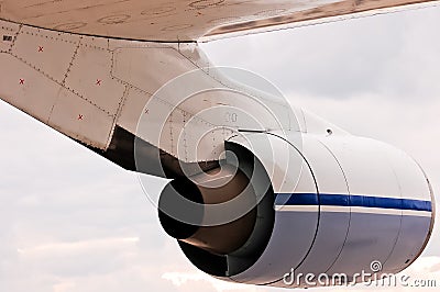 Turbo-jet aircraft engine silhouette