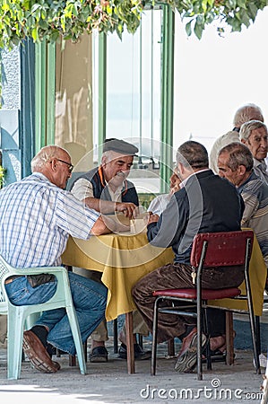 Turkish men playing rummy