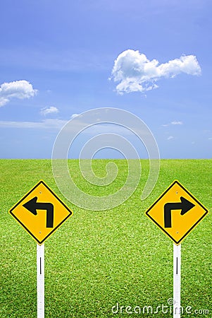 Turn Left And Turn Right Sign Stock Photo - Ima