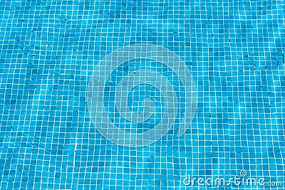 Turquoise blue swimming pool mosaic
