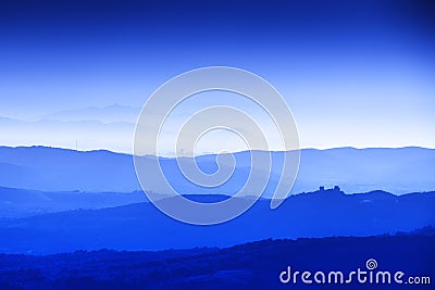 Tuscany Landscape at blue hour
