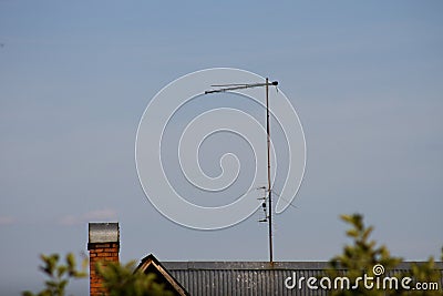 TV antenna on the roof