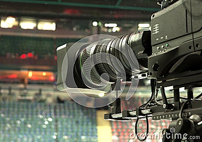 TV broadcast hockey, TV camera,