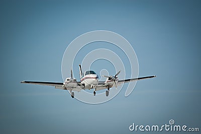 Twin Engine Aircraft in Flight