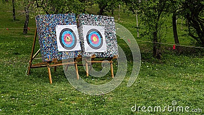 Two archery targets