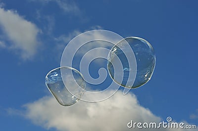 Two bubbles in sky