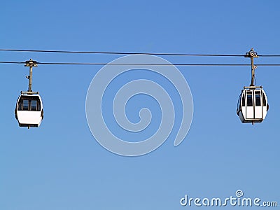 Two cable-car cabins