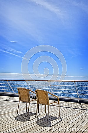 Two Chairs on a Cruise Ship Deck