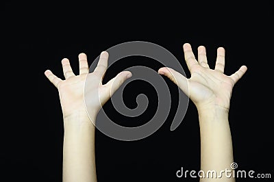 Two child hands with palms up