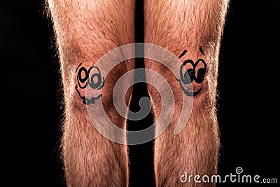 Two funny male legs