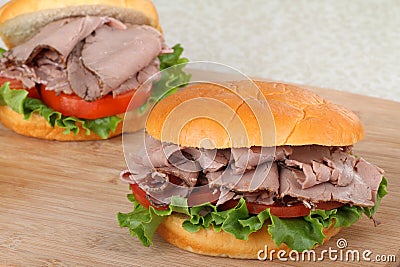 Two Roast Beef Sandwiches