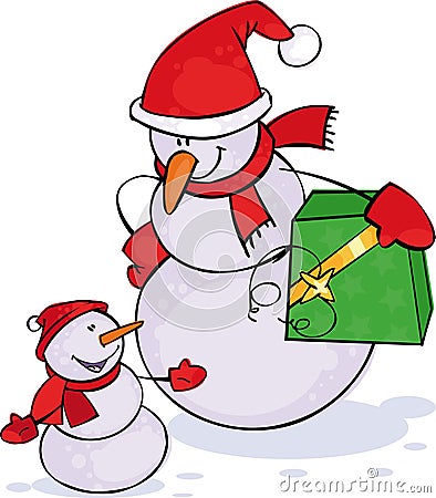 Two Snowmen Stock Photography - Image: 