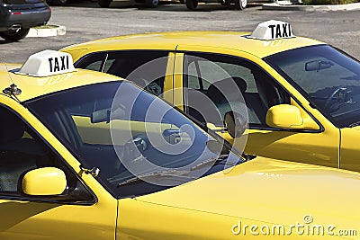 Two Taxi Cars