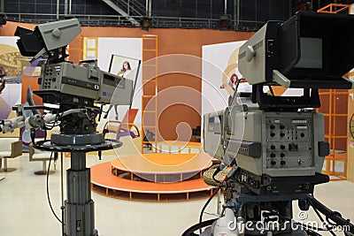 Television cameras in studio