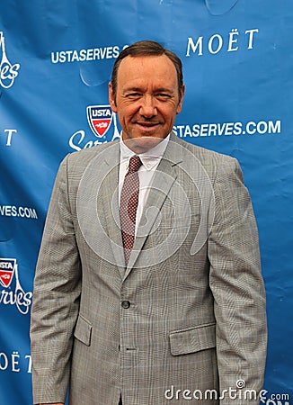Two times Academy Award winner Kevin Spacey at the red carpet before US Open 2013 opening night ceremony