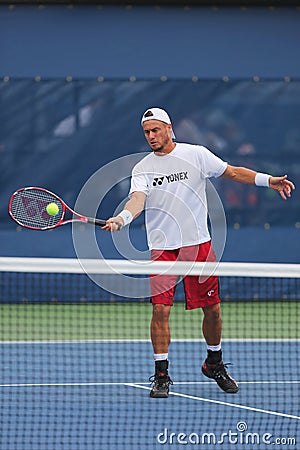 Two times Grand Slam Champion Lleyton Hewitt practices for US Open 2014