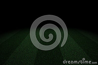 Two tone soccer field in the dark