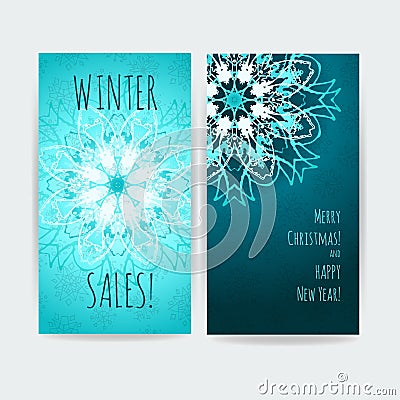 two vector artwork for banner winter sales stock vector two vector artwork for banner winter sales stock vector
