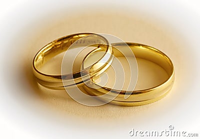 photo of two wedding rings