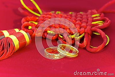 Two Wedding Rings and Chinese knot