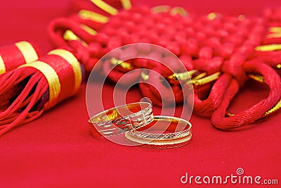 Two Wedding Rings and Chinese knot