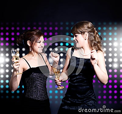 Two women dancing