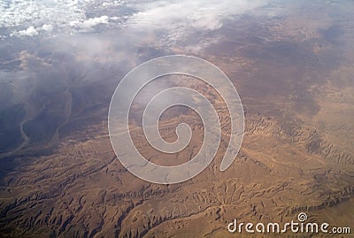 Type of desert from air,