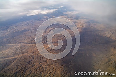 Type of desert from air,