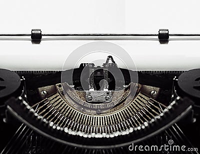 Typewriter with Blank Paper