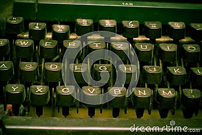 Typewriter keyboard - author concept