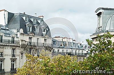 Typical ancient parisian Building in Paris