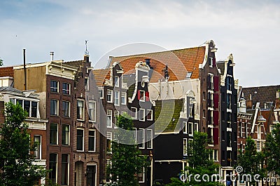 Typical Dutch Houses in Amsterdam